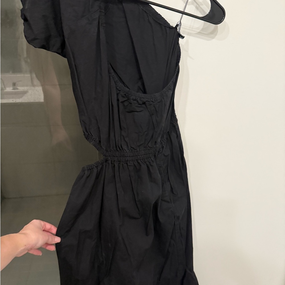 Nasty Gal Black One Shoulder maxi Dress